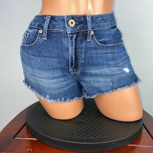 American Rag Cie Juniors 1 Distressed Denim Fringe Hem Shorts Act W 25 x I 2 1/4